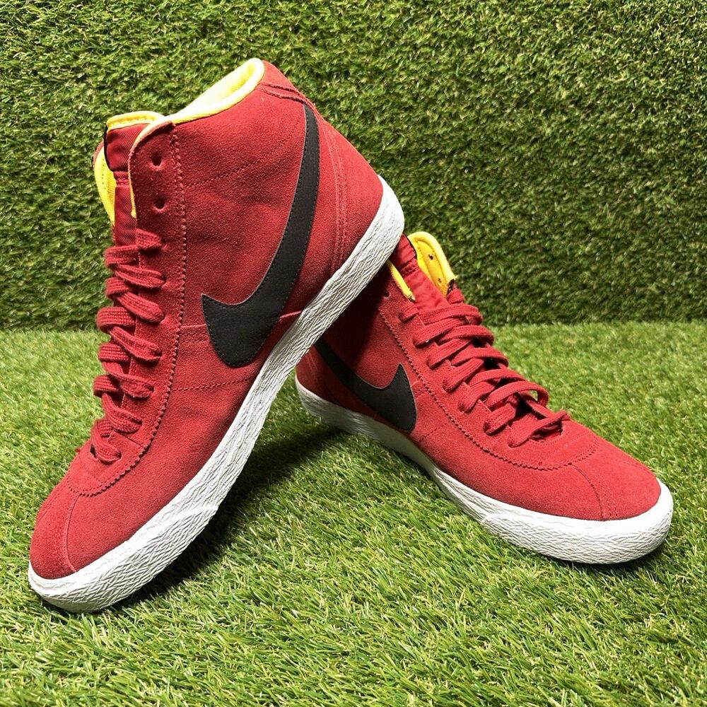 Nike Bruin Mid Suede Red Trainers 537333-600 Authentic Sneakers Men’s Size 13